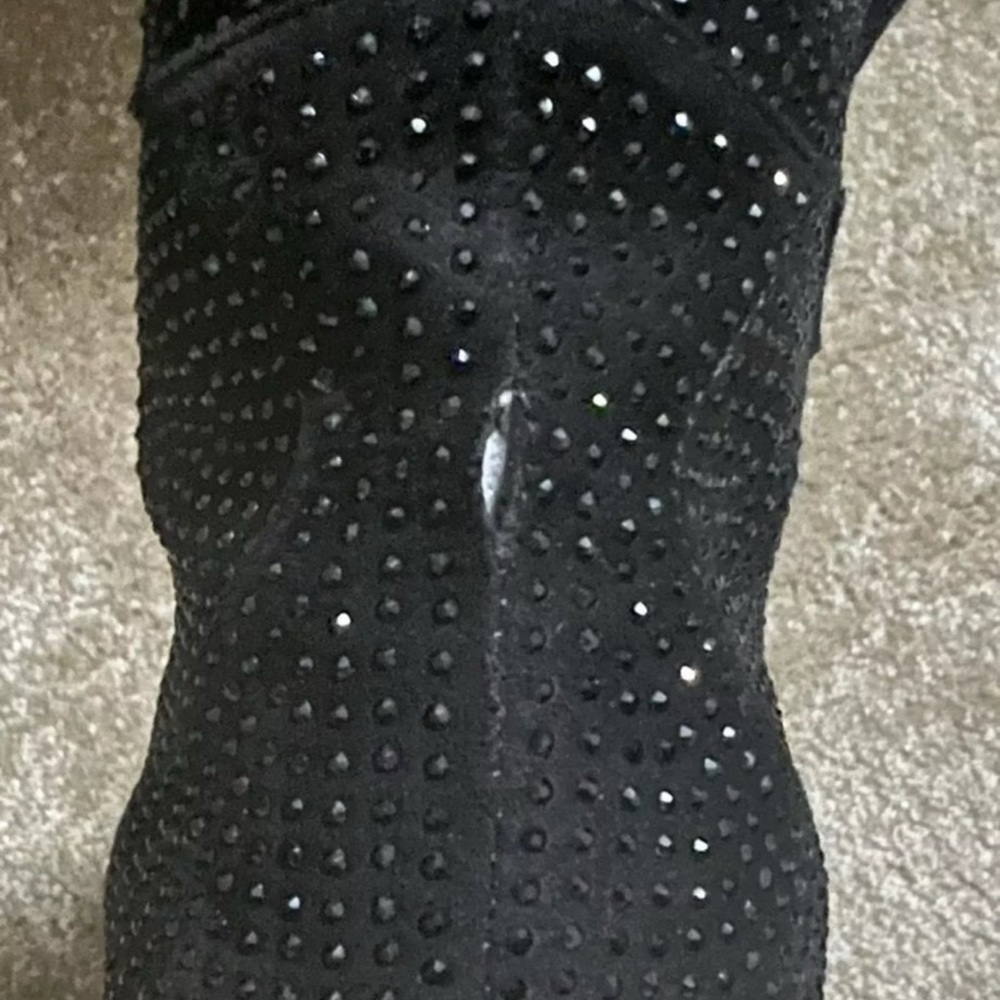 Studded Black Ankle Boots - Picture 3 of 6